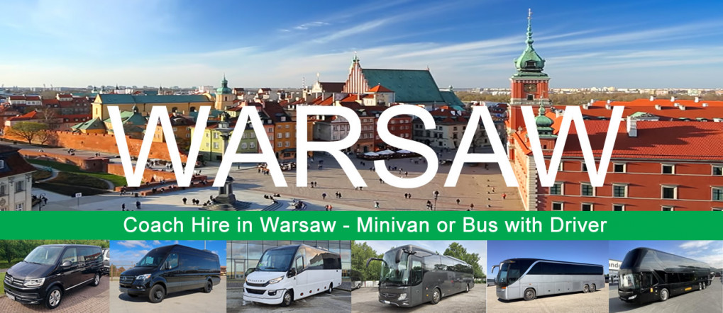 Bus hire and minivan rental with driver in Warsaw