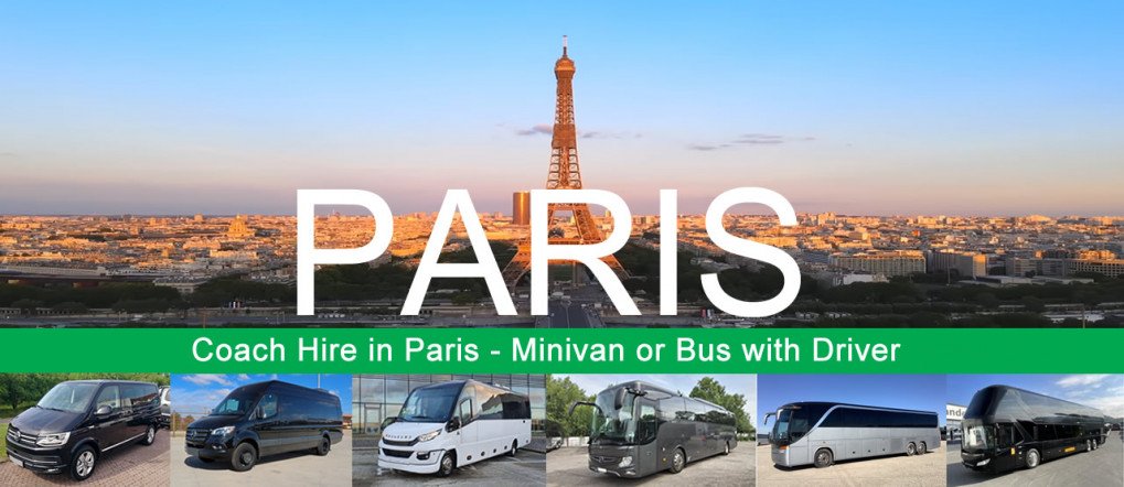 Bus hire and minivan rental with driver in Paris 
