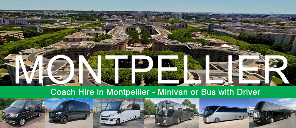 Bus hire and minivan rental with driver in Montpellier