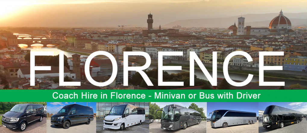 Bus hire and minivan rental with driver in Florence