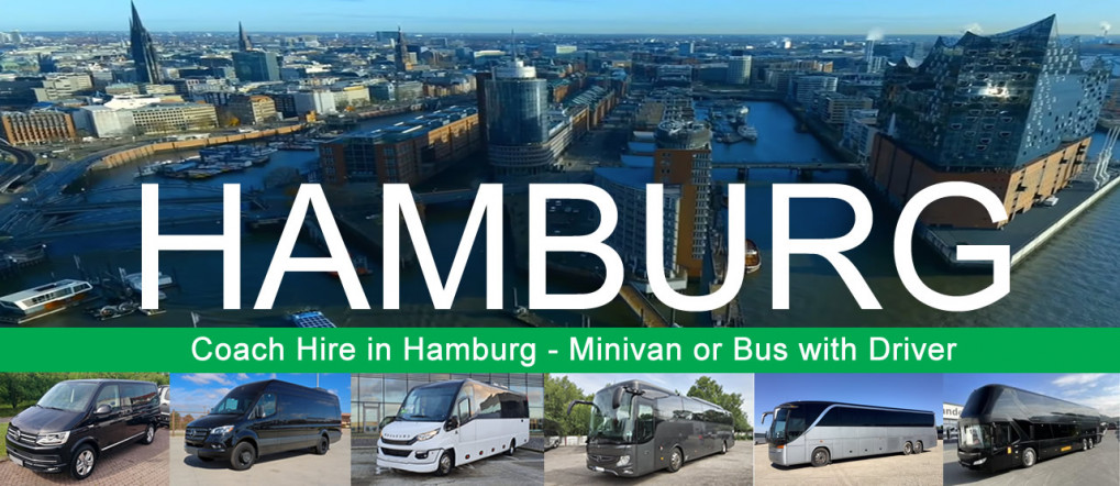 Bus hire and minivan rental with driver in Hamburg