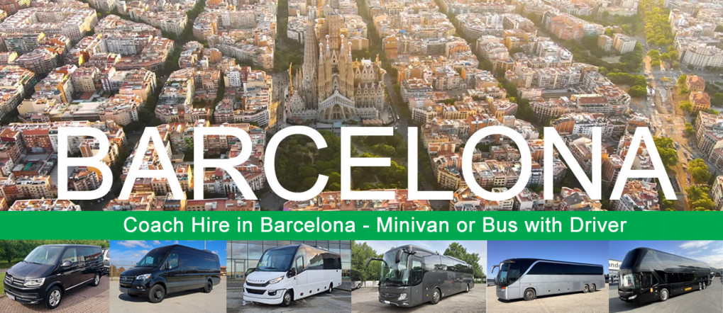Bus hire and minivan rental with driver in Barcelona