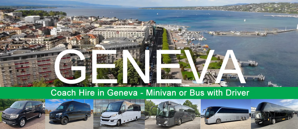 Bus hire and minivan rental with driver in Geneva