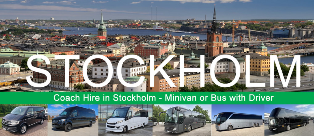 Bus hire and minivan rental with driver in Stockholm
