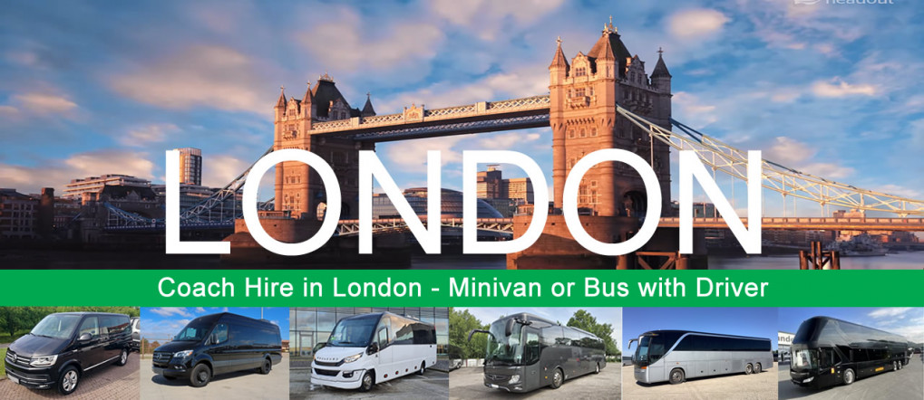 Bus hire and minivan rental with driver in London