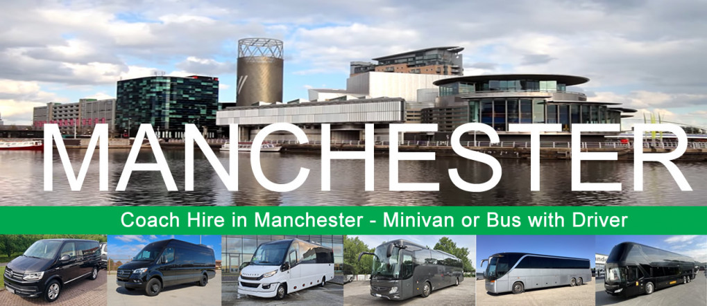Bus hire and minivan rental with driver in Manchester